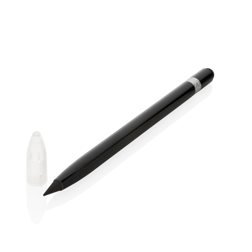 Bolígrafo sin tinta personalizado de aluminio con goma - Escritura - Regalo Promocional Personalizado - vista alternativa