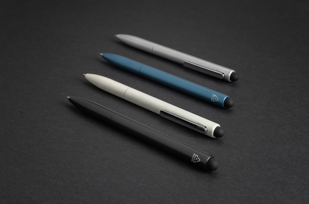 Bolígrafo Kymi aluminio reciclado RCS con lápiz óptico - Escritura - Regalo Promocional Personalizado - imagen 7