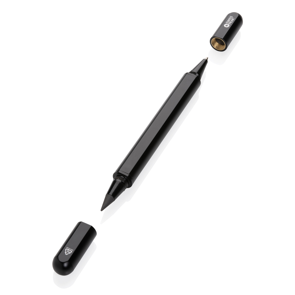 Bolígrafo personalizado Swiss Peak Storm RCS de doble punta de aluminio - Escritura - Regalo Promocional Personalizado - vista alternativa