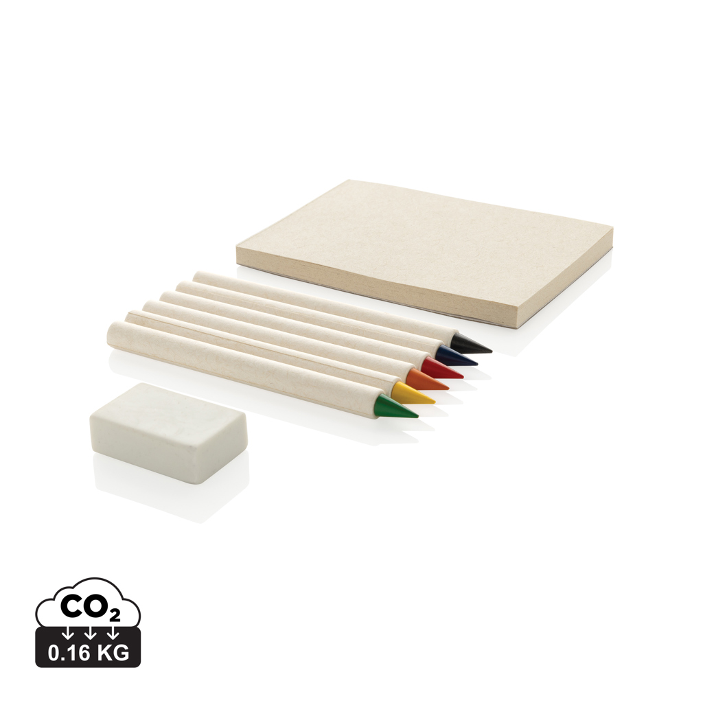 Set  6 lápices de colores personalizado Micki GRS infinity con bloc de notas - Oficina - Regalo Promocional Personalizado