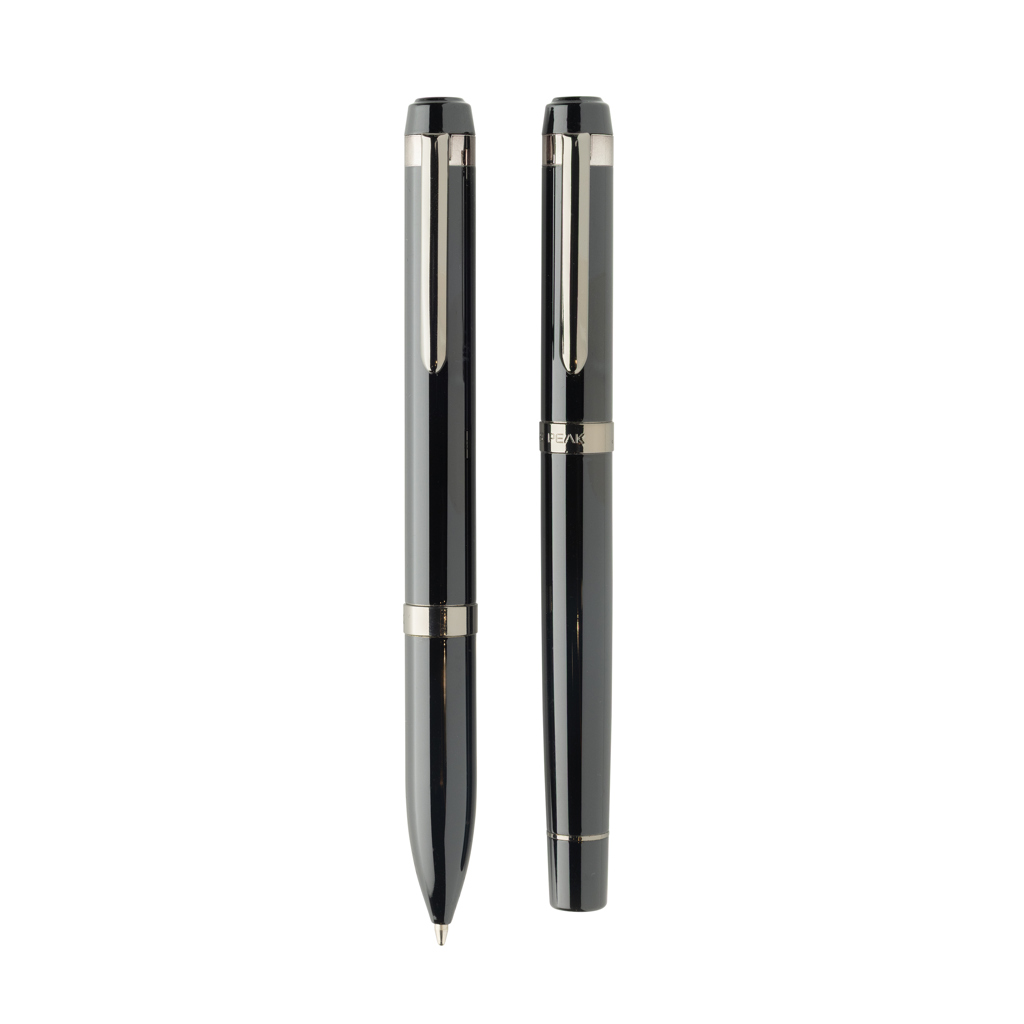 Set de bolígrafos Swiss Peak OSLO acero inoxidable reciclado - Set de escritura personalizados - Regalo Promocional Personalizado - vista alternativa