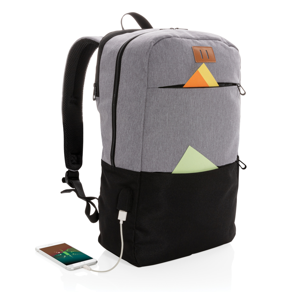 Mochila moderna para portátil personalizada de 15.6" USB y RFID sin PVC - Mochilas personalizadas - Regalo Promocional Personalizado - imagen 7