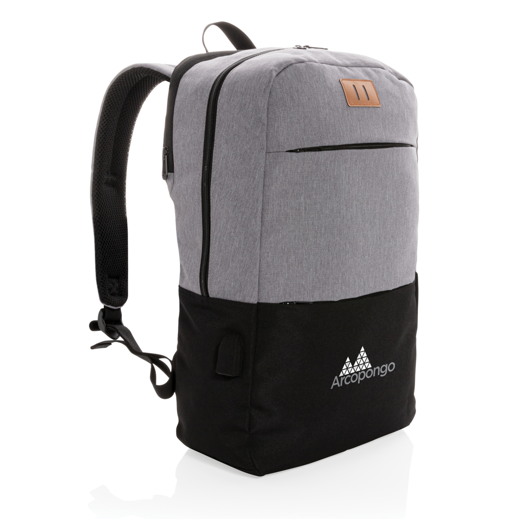 Mochila moderna para portátil personalizada de 15.6" USB y RFID sin PVC - Mochilas personalizadas - Regalo Promocional Personalizado - imagen 11