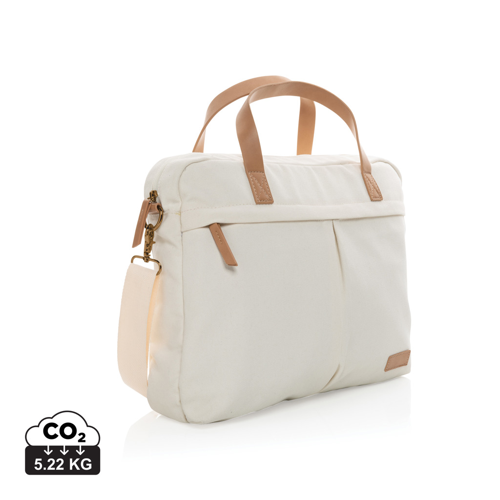 Maletín para portátil personalizado de lona reciclada Impact AWARE 16oz - Mochilas personalizadas - Regalo Promocional Personalizado