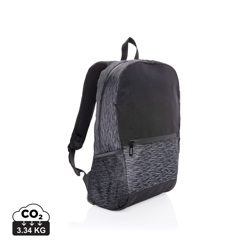 Mochila reflectante para portátil personalizada RPET con trazador AWARE - Mochilas personalizadas - Regalo Promocional Personalizado