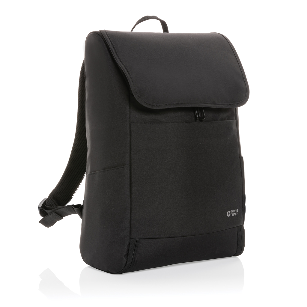 Mochila personalizada Swiss Peak Fern AWARE RPET con cremallera integral de 15" - Mochilas personalizadas - Regalo Promocional Personalizado - vista alternativa