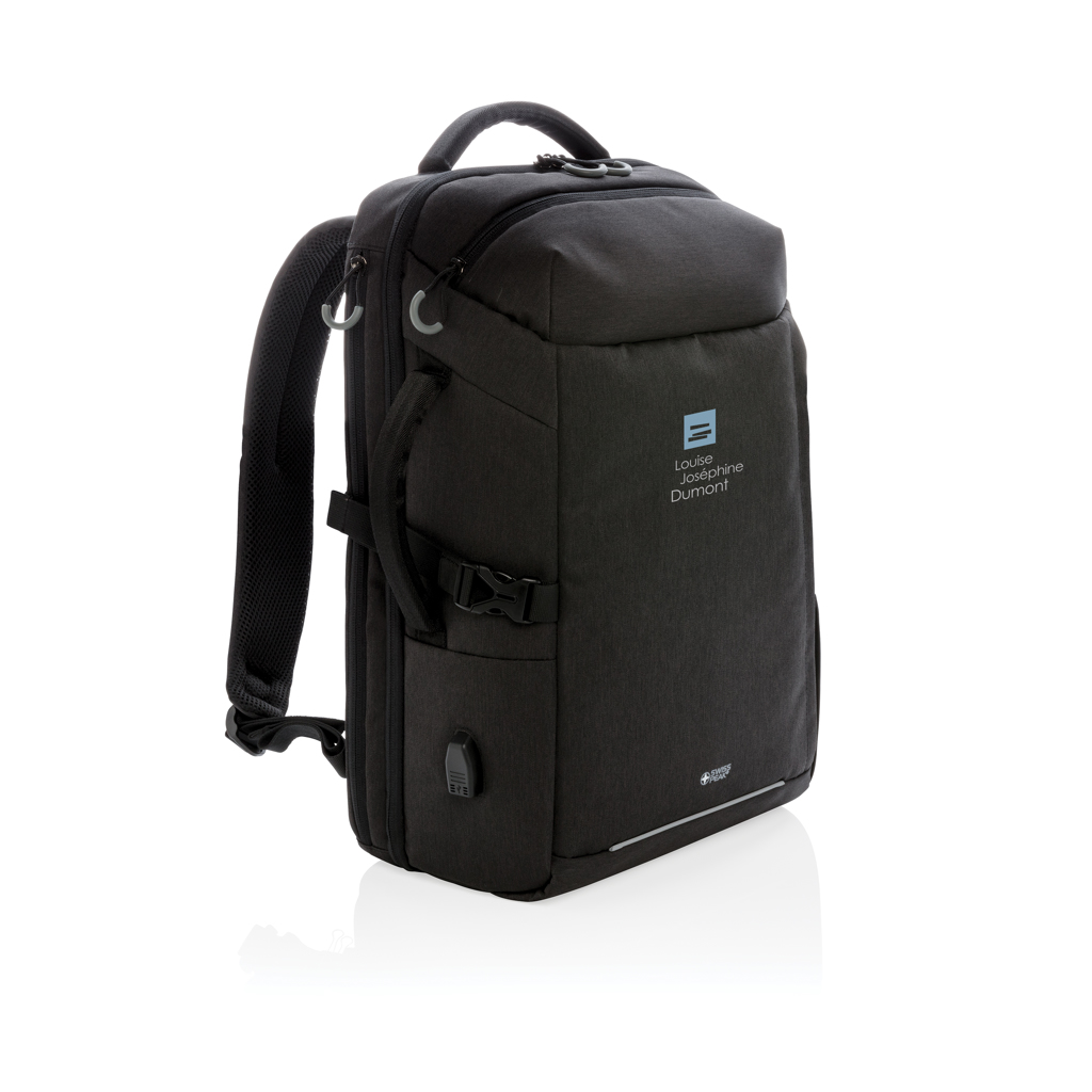 Mochila para portátil de 17" personalizada de viaje Swiss Peak AWARE XXL - Mochilas personalizadas - Regalo Promocional Personalizado - imagen 12