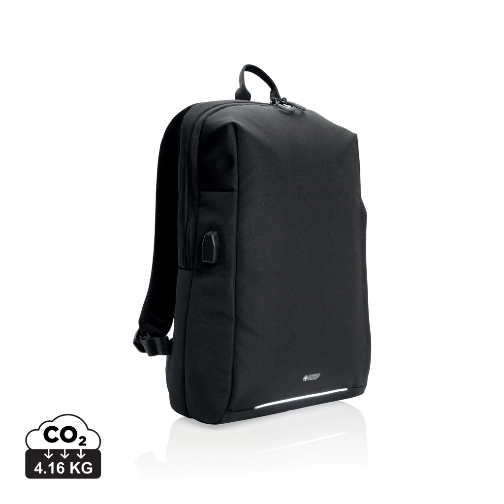 Mochila personalizada Swiss Peak AWARE para portátil con RFID y USB A - Mochilas personalizadas - Regalo Promocional Personalizado