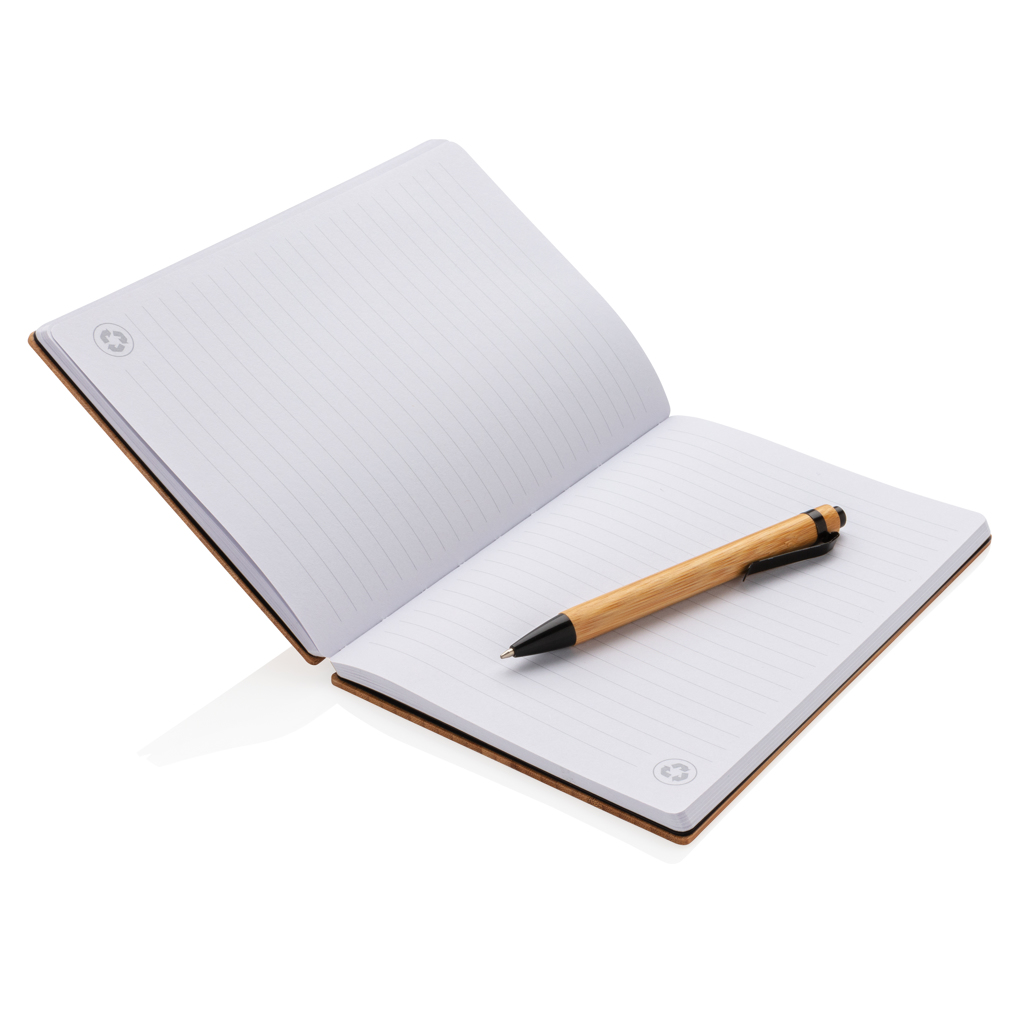 Juego de libreta A5 y bolígrafo Bamboo - Oficina - Regalo Promocional Personalizado - imagen 4