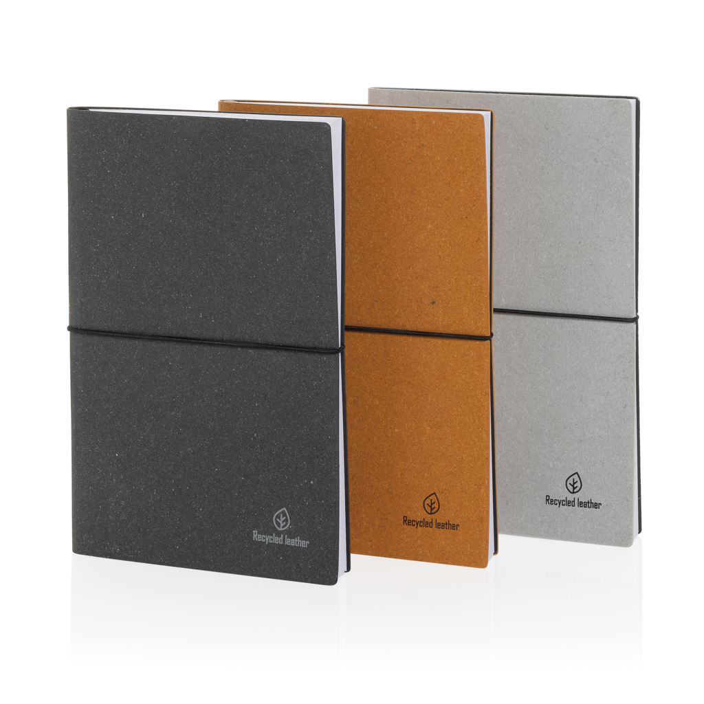 Libreta A5 de cuero reciclado GRS - Oficina - Regalo Promocional Personalizado - imagen 8