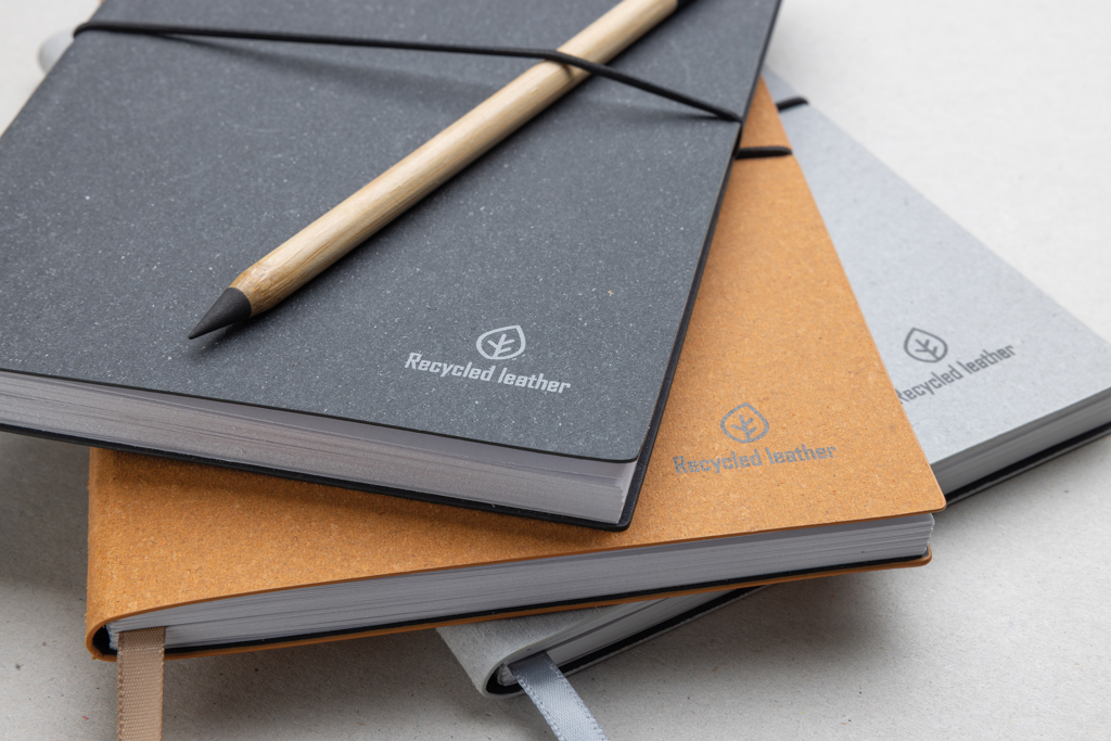 Libreta A5 de cuero reciclado GRS - Oficina - Regalo Promocional Personalizado - imagen 11