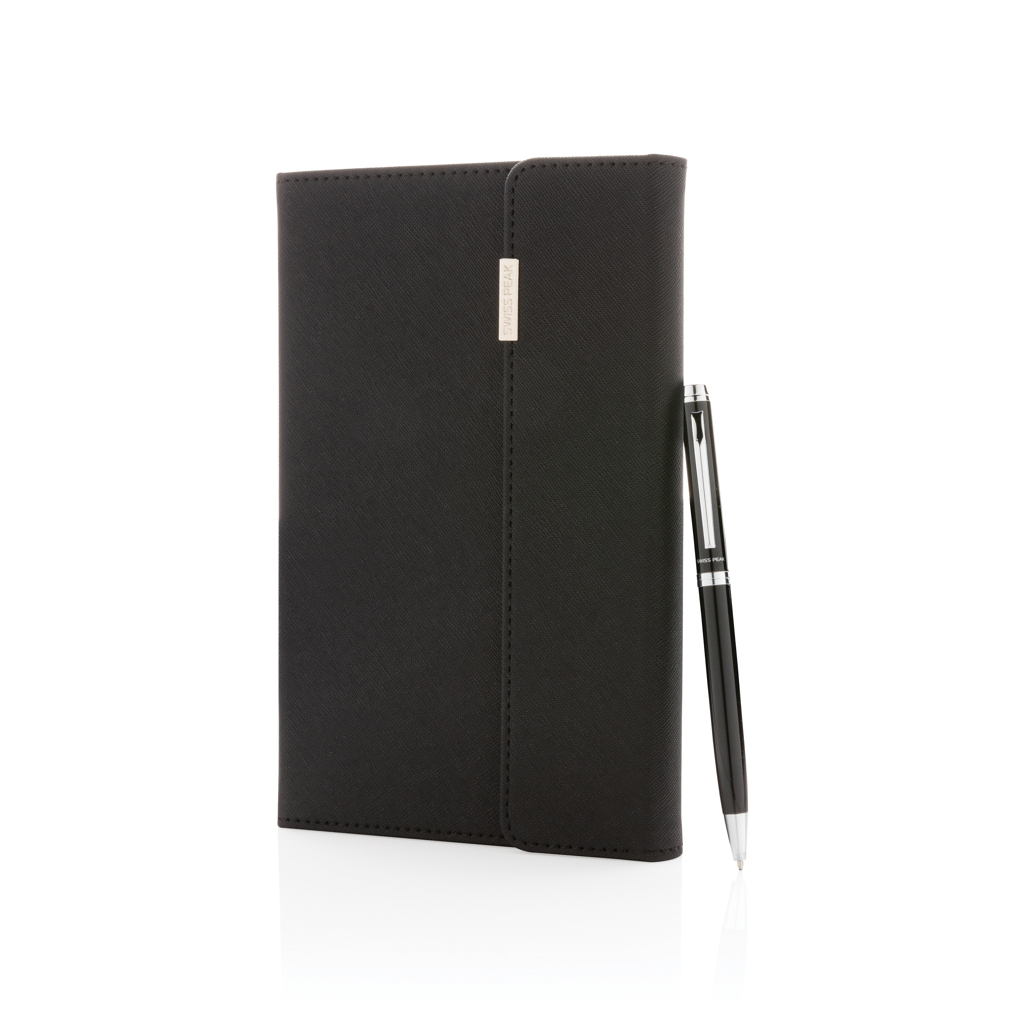 Set de libreta A5 y bolígrafo Swiss Peak deluxe - Oficina - Regalo Promocional Personalizado - vista alternativa