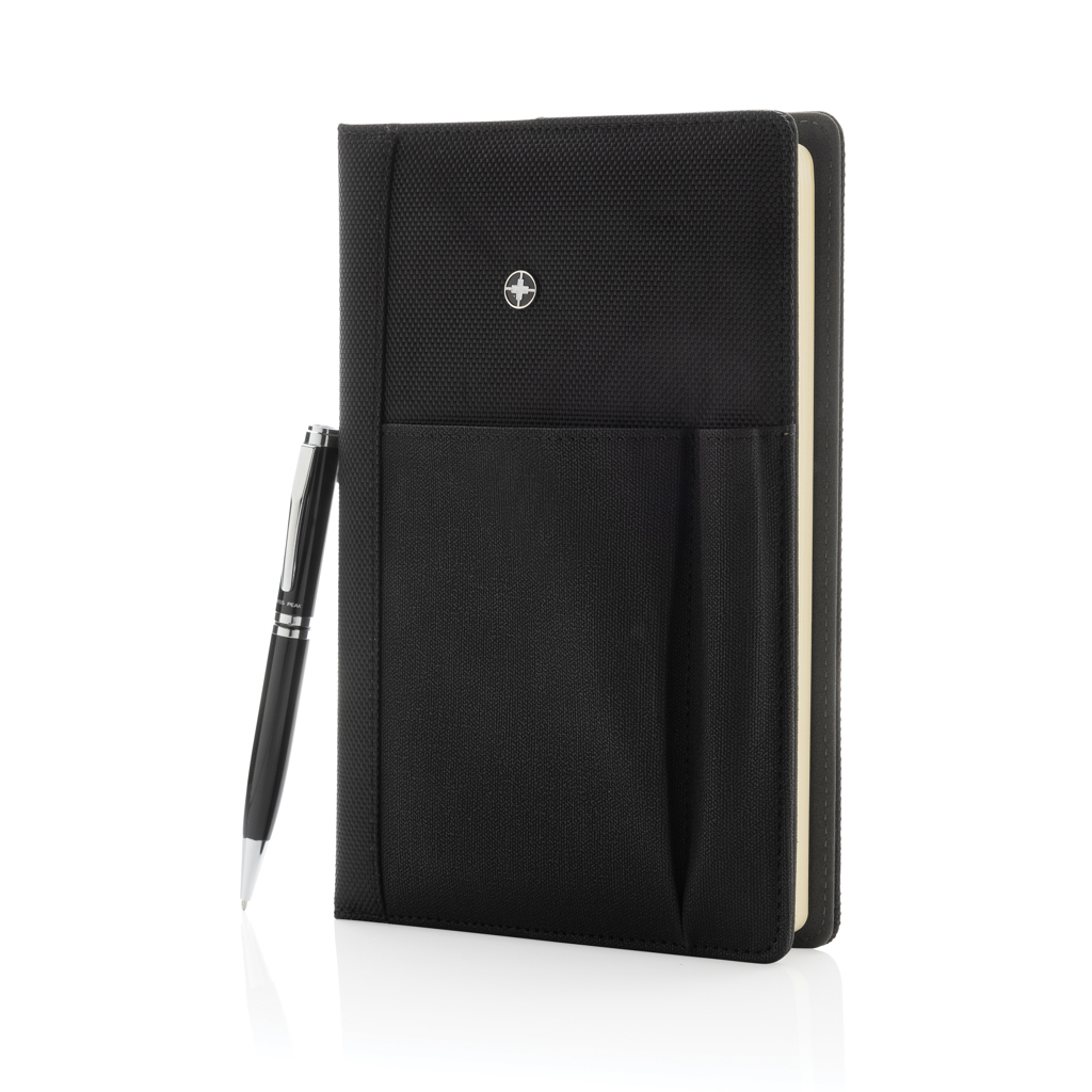 Set de libreta personalizado Swiss Peak intercambiable con bolígrafo - Oficina - Regalo Promocional Personalizado - vista alternativa