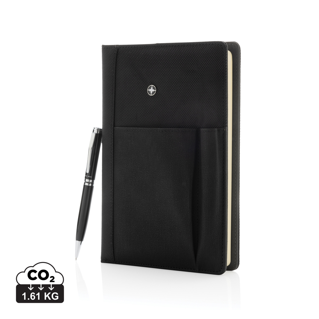 Set de libreta personalizado Swiss Peak intercambiable con bolígrafo - Oficina - Regalo Promocional Personalizado