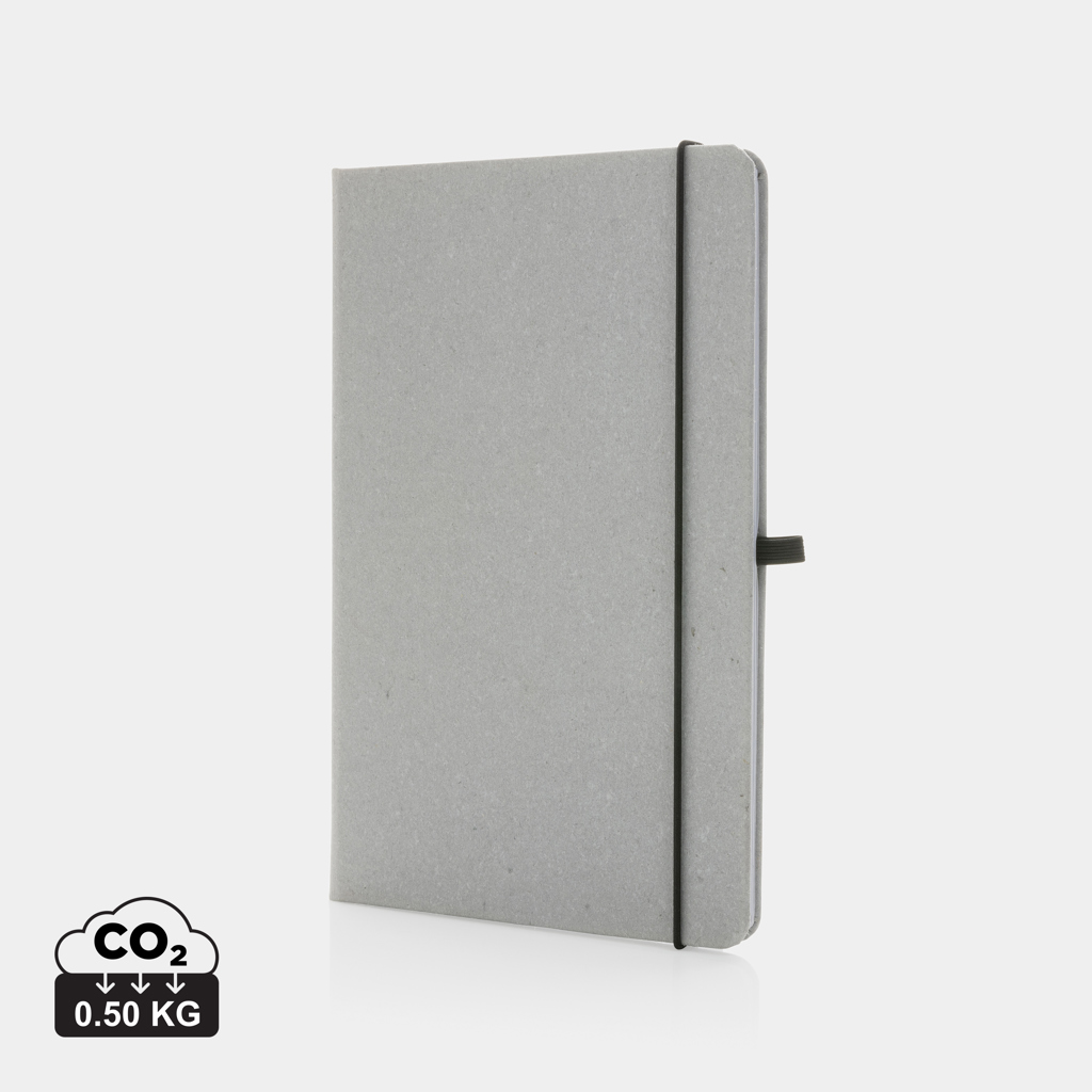 Libreta A5 de cuero reciclado personalizada tapa dura - Oficina - Regalo Promocional Personalizado