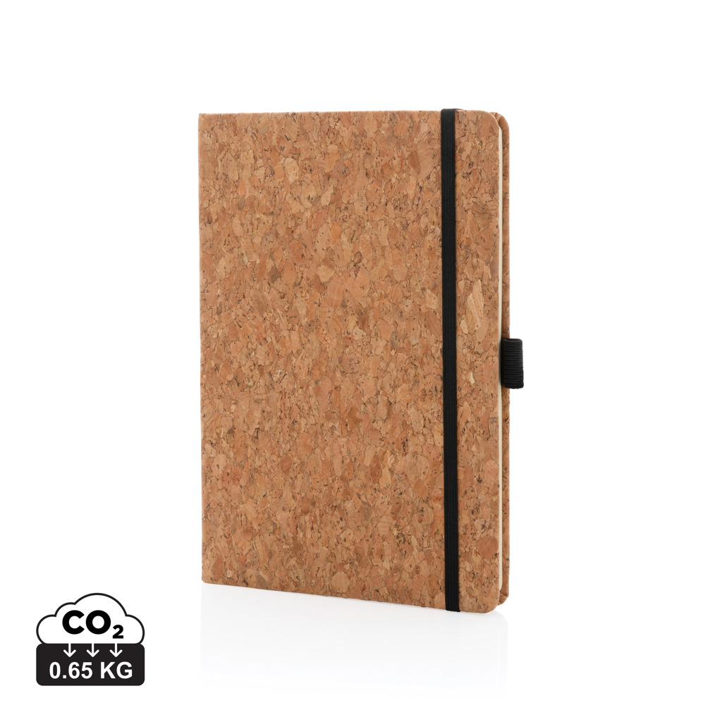 Libreta A5 tapa dura de corcho natural personalizada - Oficina - Regalo Promocional Personalizado