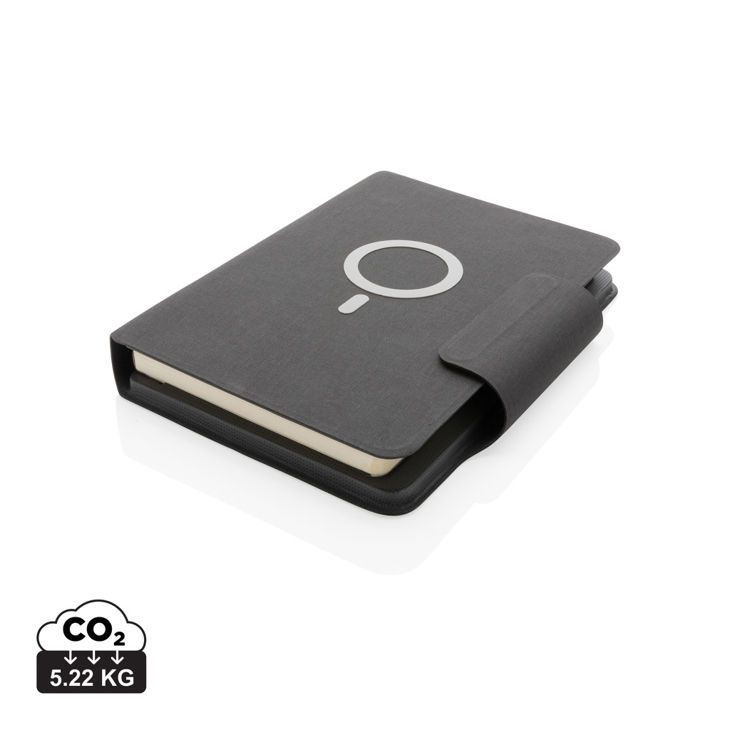 Libreta magnética A5 personalizada Artic con carga inalámbrica 10W - Oficina - Regalo Promocional Personalizado