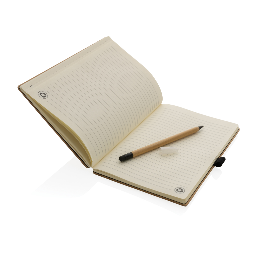 Set de cuaderno y lápiz infinito de bambú - Set de escritura personalizados - Regalo Promocional Personalizado - imagen 4