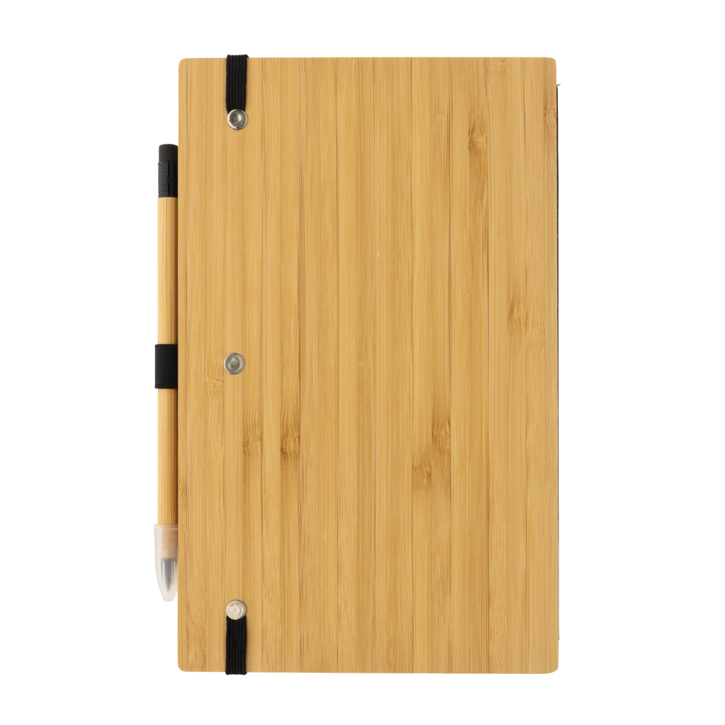 Set de cuaderno y lápiz infinito de bambú - Set de escritura personalizados - Regalo Promocional Personalizado - imagen 6