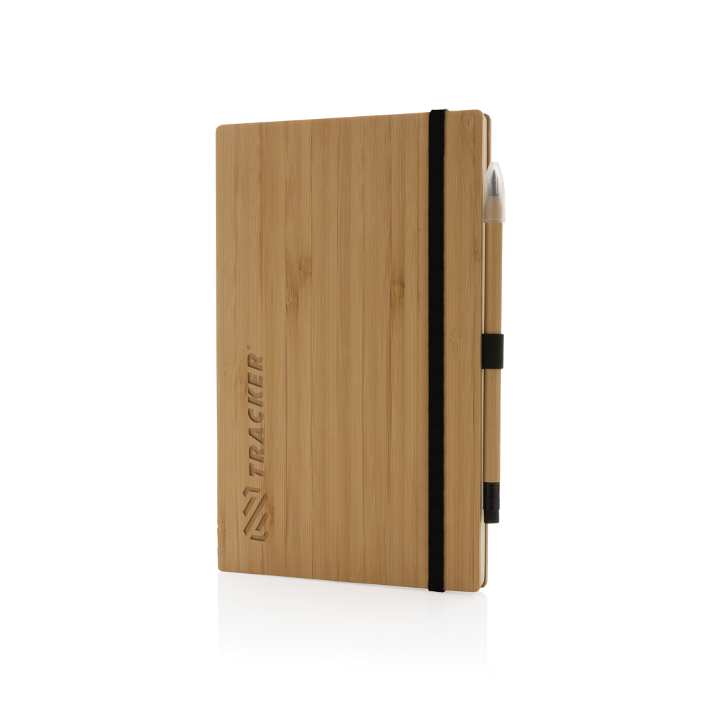 Set de cuaderno y lápiz infinito de bambú - Set de escritura personalizados - Regalo Promocional Personalizado - imagen 7