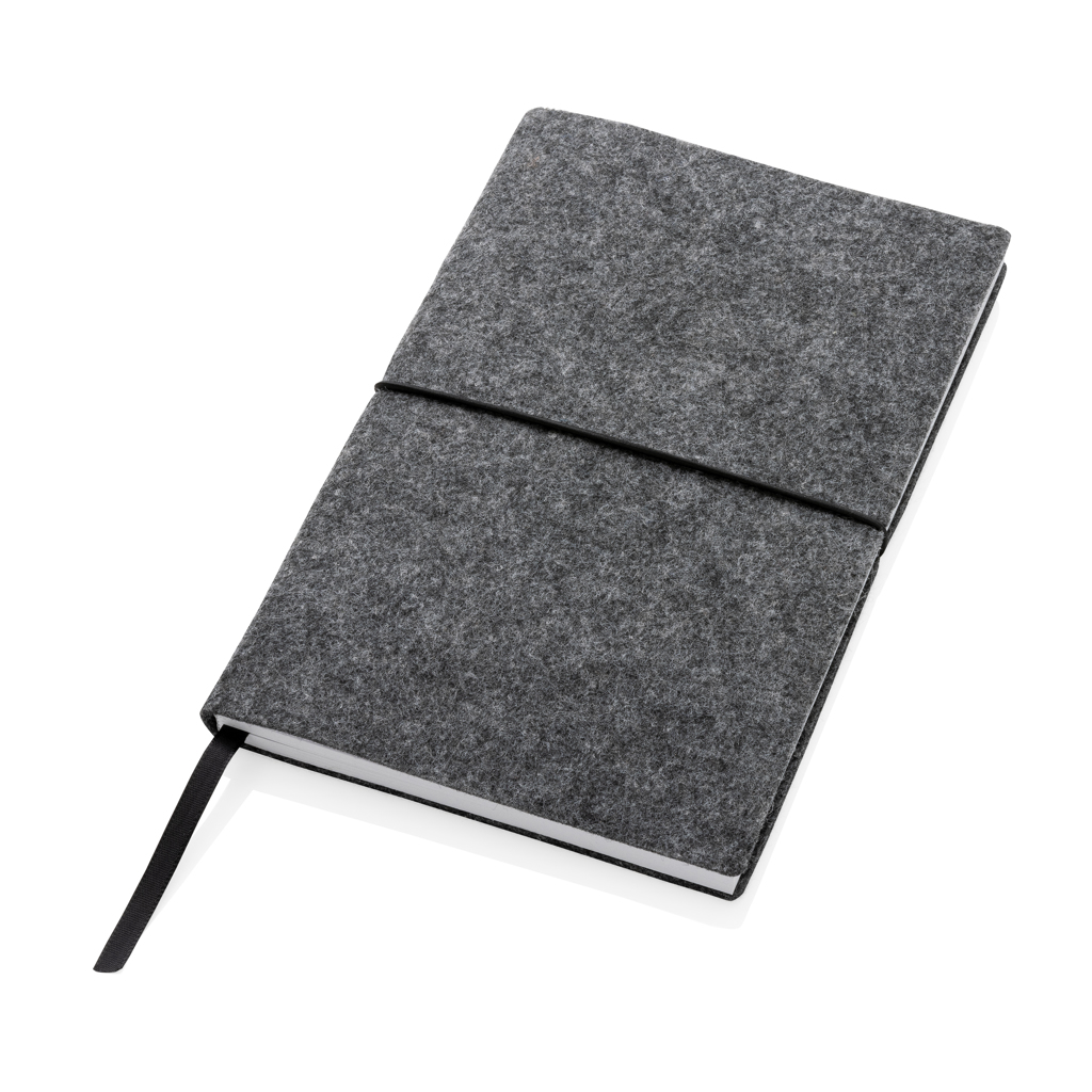 Libreta A5 tapa blanda de fieltro reciclado - Oficina - Regalo Promocional Personalizado - imagen 3