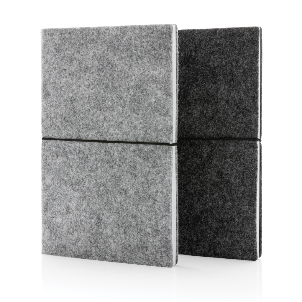 Libreta A5 tapa blanda de fieltro reciclado - Oficina - Regalo Promocional Personalizado - imagen 7