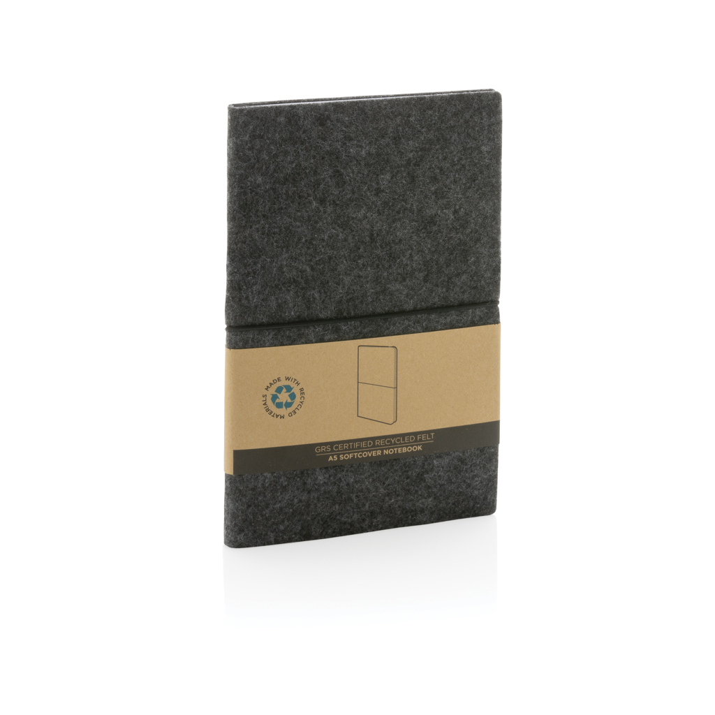 Libreta A5 tapa blanda de fieltro reciclado - Oficina - Regalo Promocional Personalizado - imagen 9