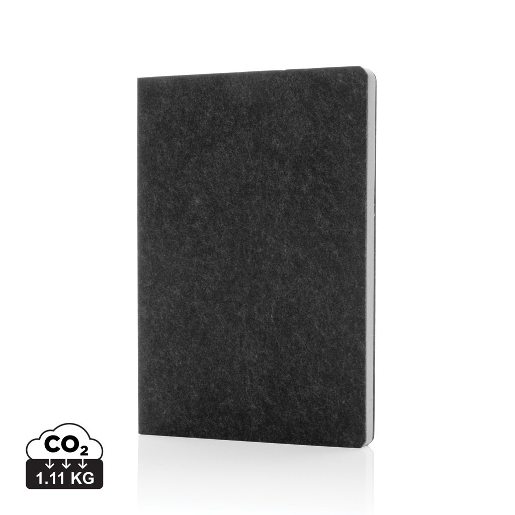 Cuaderno reciclado personalizado certificado Phrase GRS de fieltro reciclado - Oficina - Regalo Promocional Personalizado