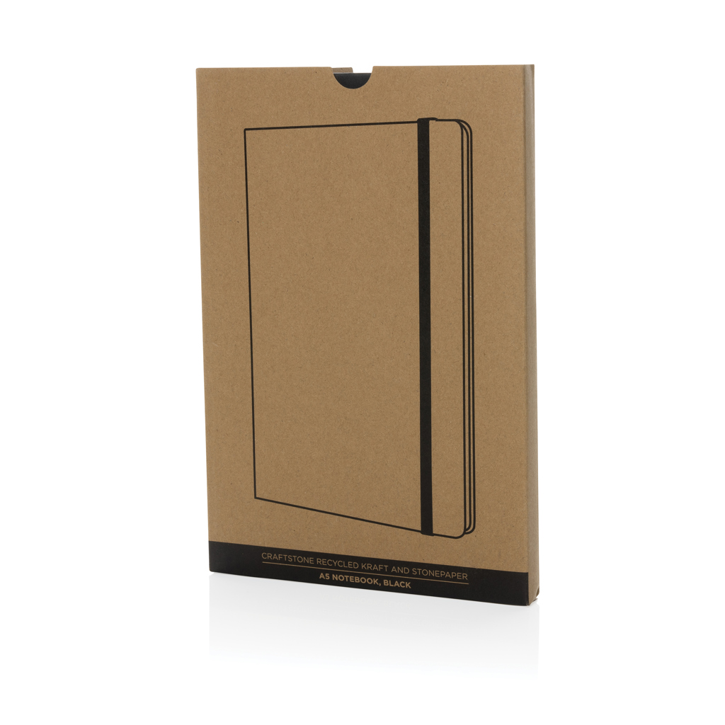 Cuaderno A5 personalizado Craftstone de papel kraft y piedra reciclado - Oficina - Regalo Promocional Personalizado - imagen 8