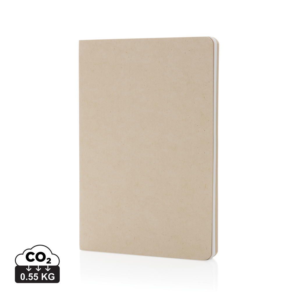 Libreta A5 sin árbol personalizada Elowen de caña de azúcar - Oficina - Regalo Promocional Personalizado