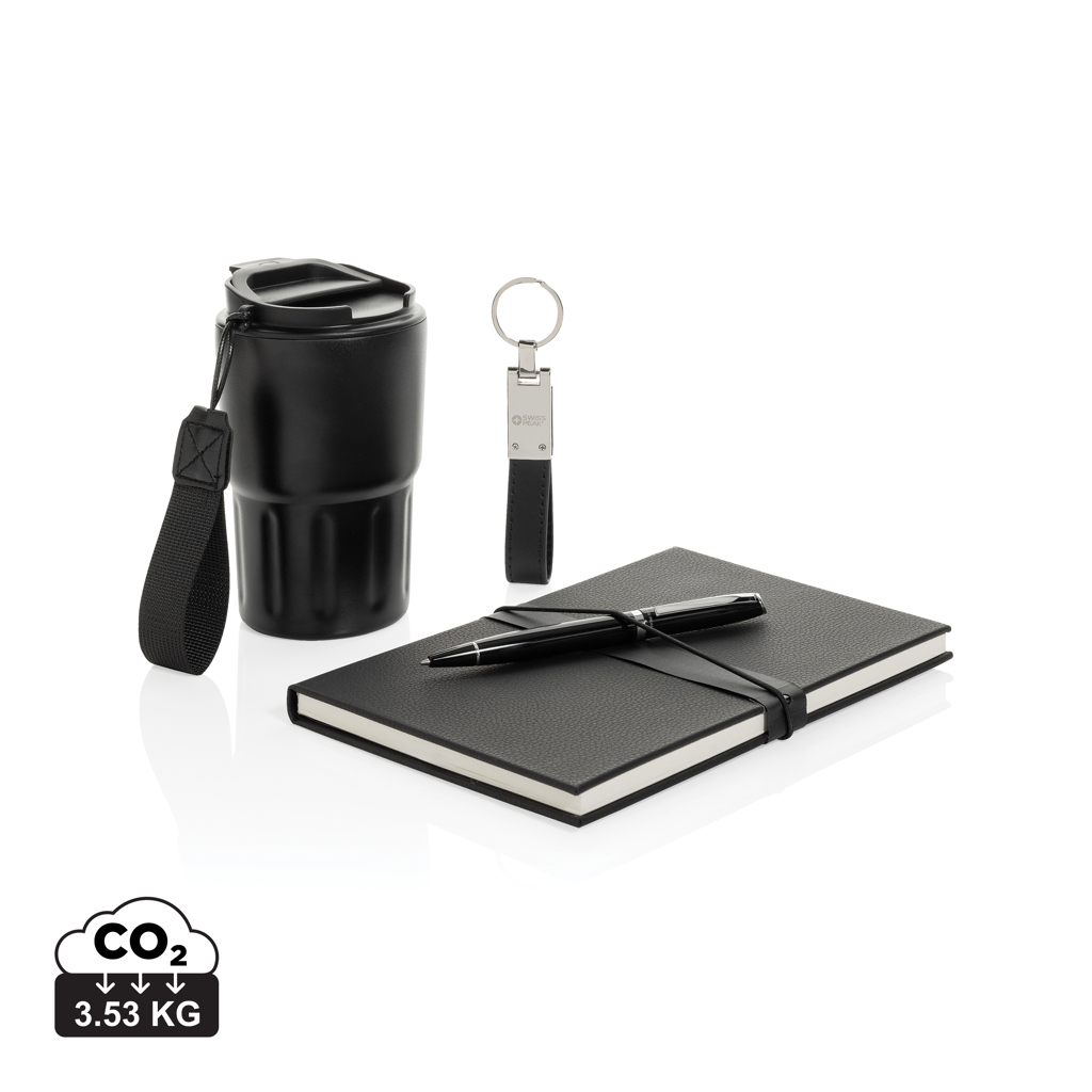 Set de regalo business con vaso y certificación RCS - Set de escritura personalizados - Regalo Promocional Personalizado