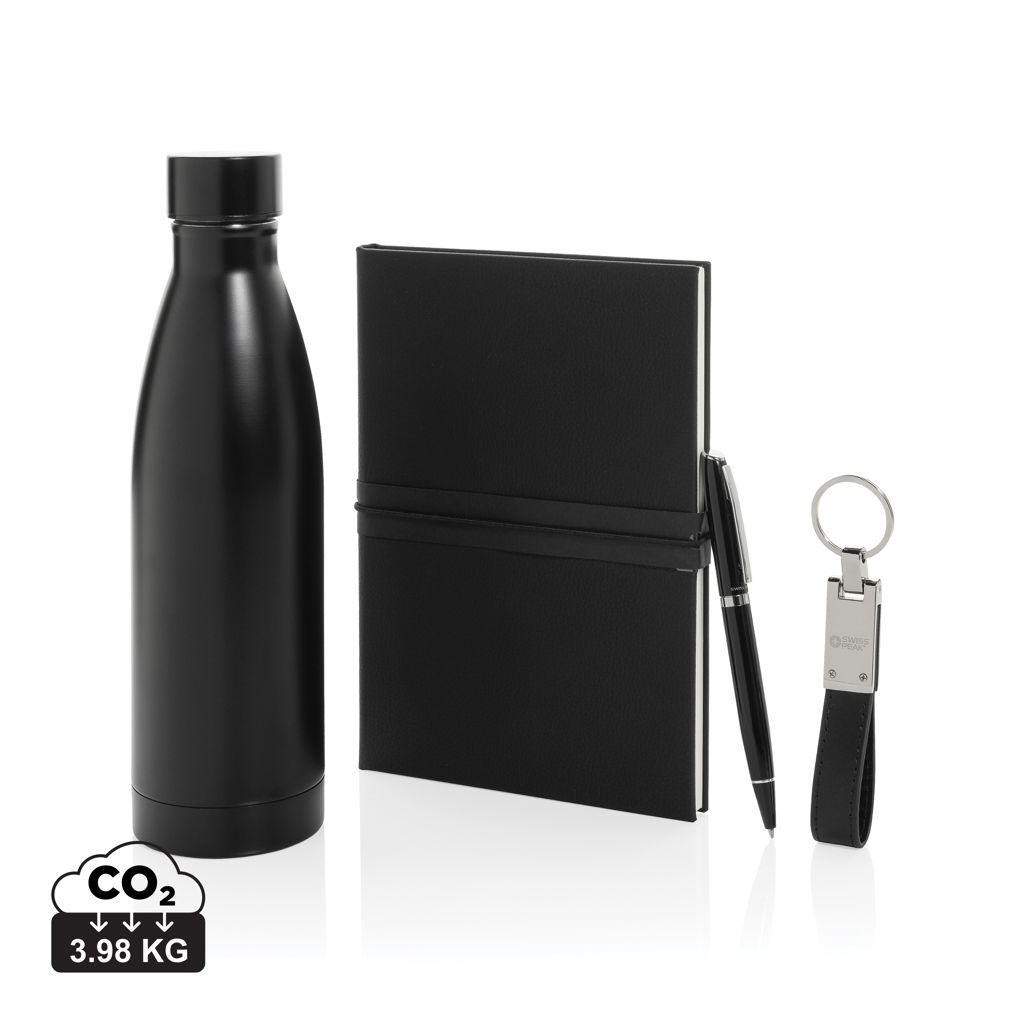 Set regalo business Swiss Peak RCS con botella de agua - Set de escritura personalizados - Regalo Promocional Personalizado