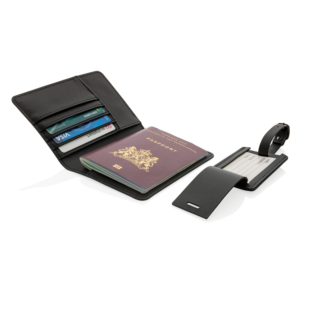 Set regalo viaje personalizado de PU reciclado Swiss Peak GRS - Viaje - Regalo Promocional Personalizado - imagen 5