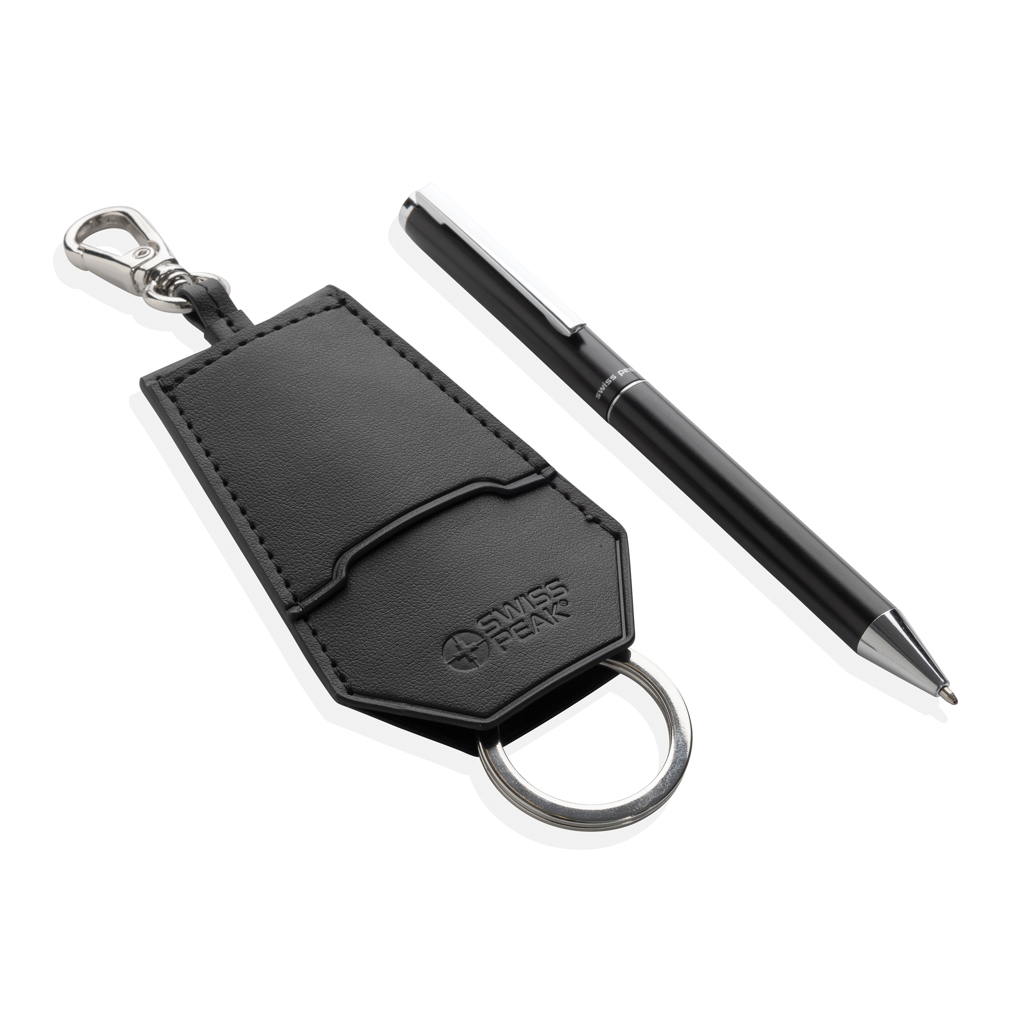 Set  bolígrafos llavero personalizado Tula de PU reciclado RCS - Set de escritura personalizados - Regalo Promocional Personalizado - vista alternativa