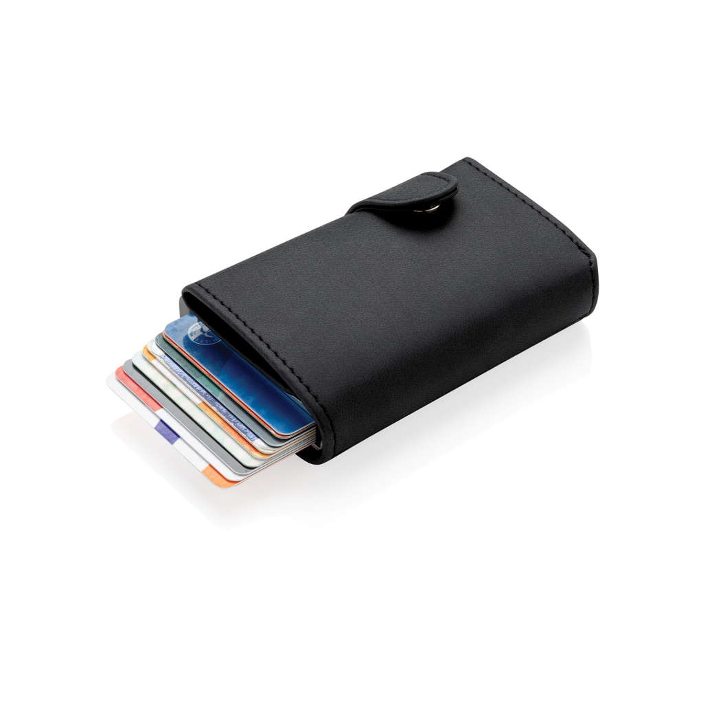 Tarjetero RFID personalizado de aluminio con billetera PU - Viaje - Regalo Promocional Personalizado - vista alternativa
