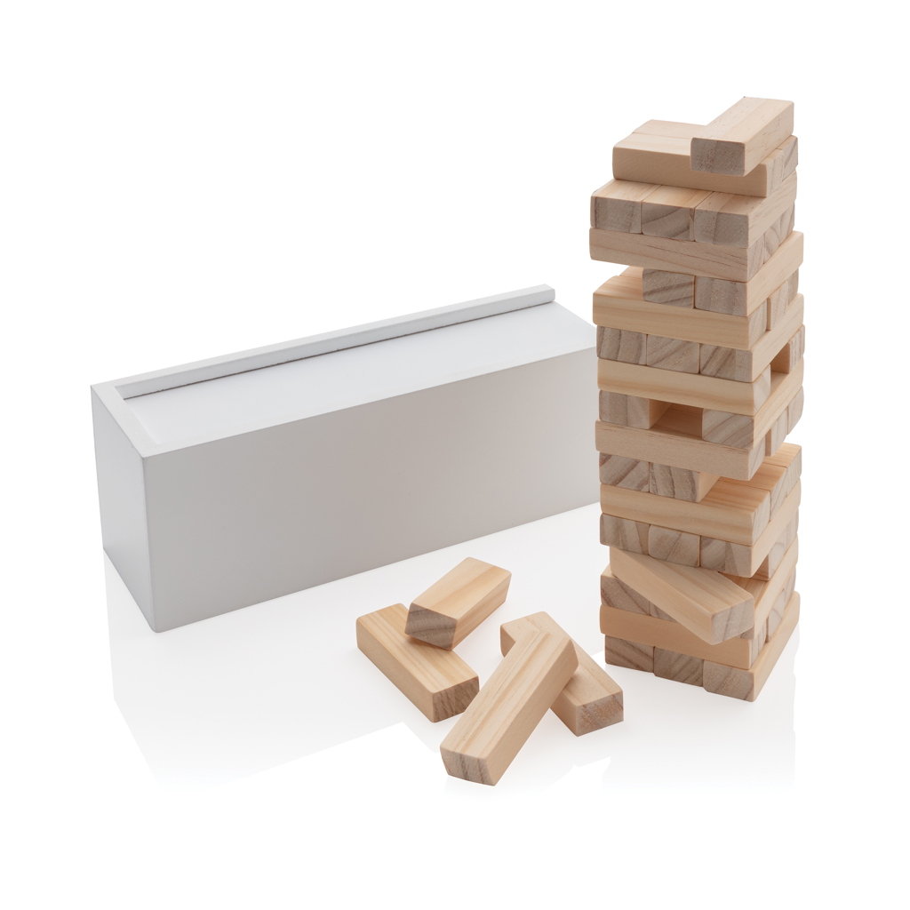 Juego apilamiento bloques madera personalizado Deluxe certificada FSC - Niños y Juegos - Regalo Promocional Personalizado - vista alternativa