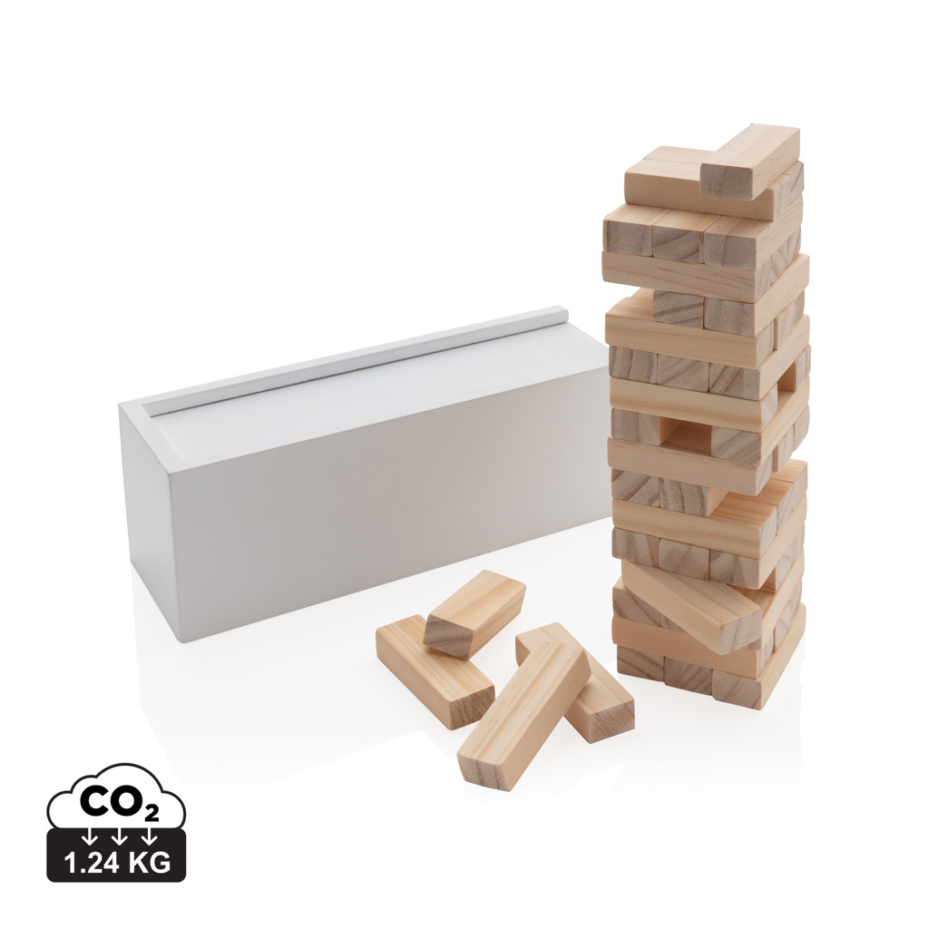 Juego apilamiento bloques madera personalizado Deluxe certificada FSC - Niños y Juegos - Regalo Promocional Personalizado