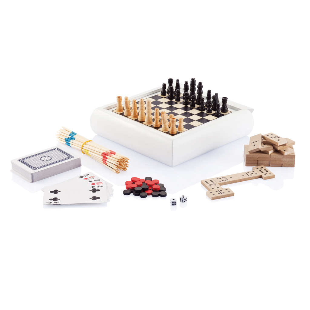 Set juegos 5 en 1 personalizado madera pino certificada FSC - Niños y Juegos - Regalo Promocional Personalizado - imagen 2