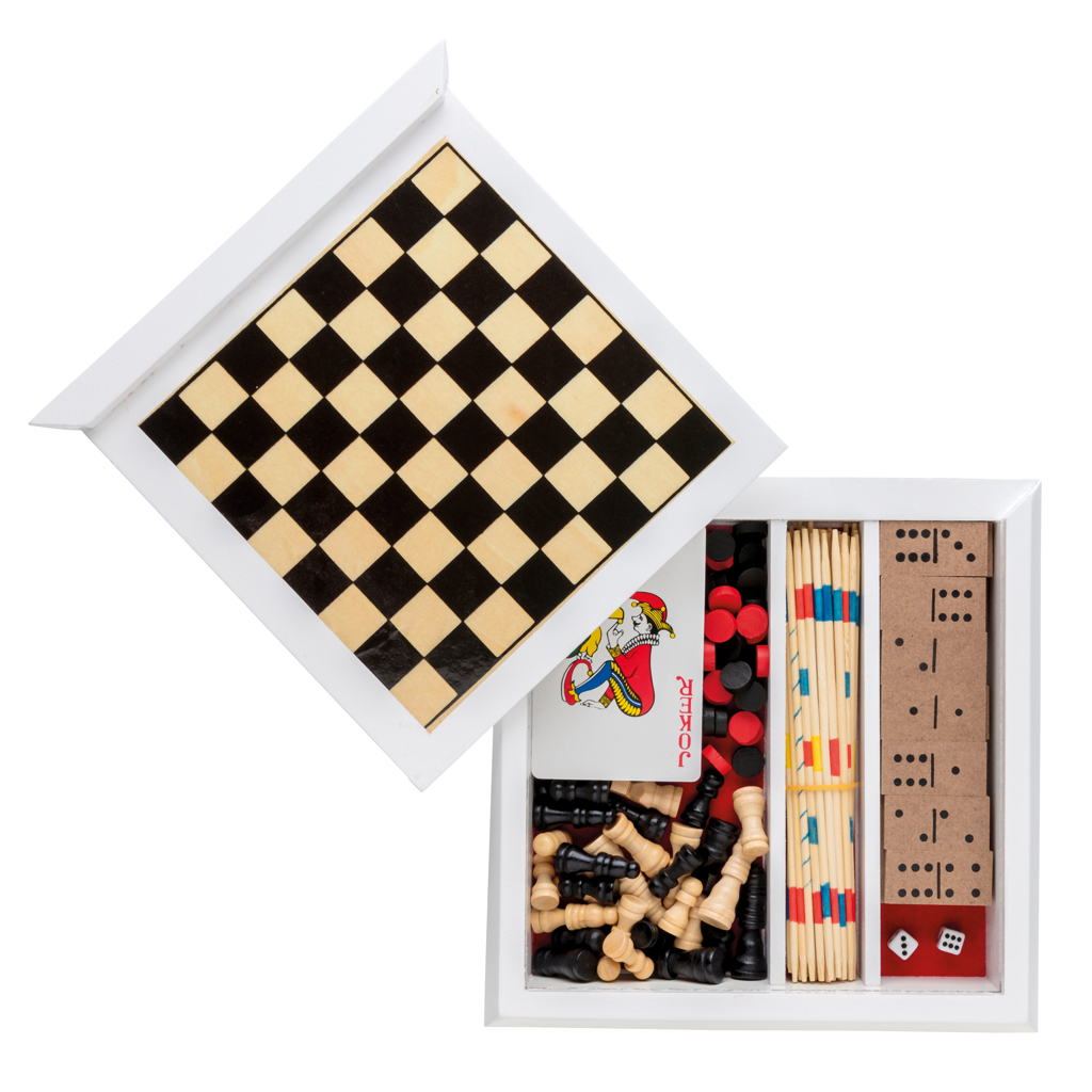 Set juegos 5 en 1 personalizado madera pino certificada FSC - Niños y Juegos - Regalo Promocional Personalizado - imagen 4