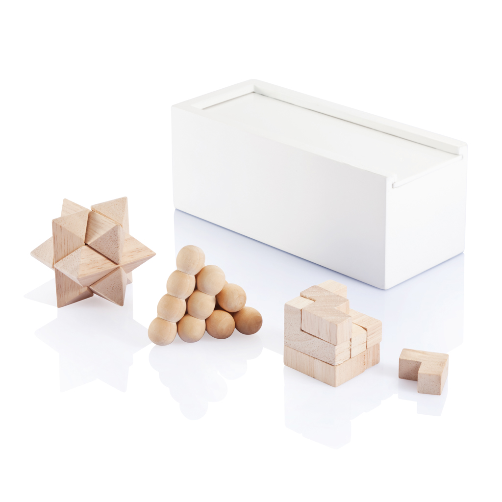 Juego rompecabezas personalizado 3 piezas madera certificada FSC - Niños y Juegos - Regalo Promocional Personalizado - vista alternativa