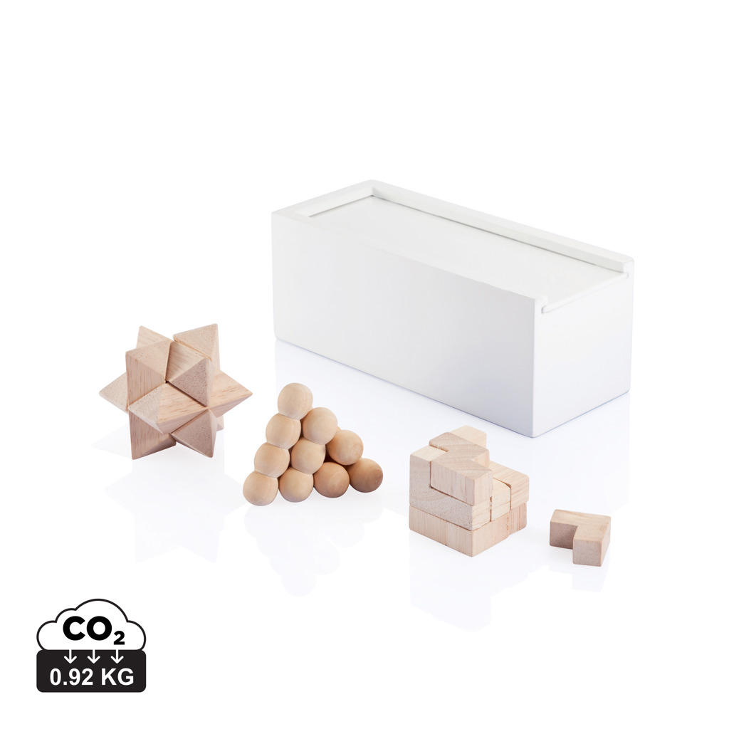 Juego rompecabezas personalizado 3 piezas madera certificada FSC - Niños y Juegos - Regalo Promocional Personalizado