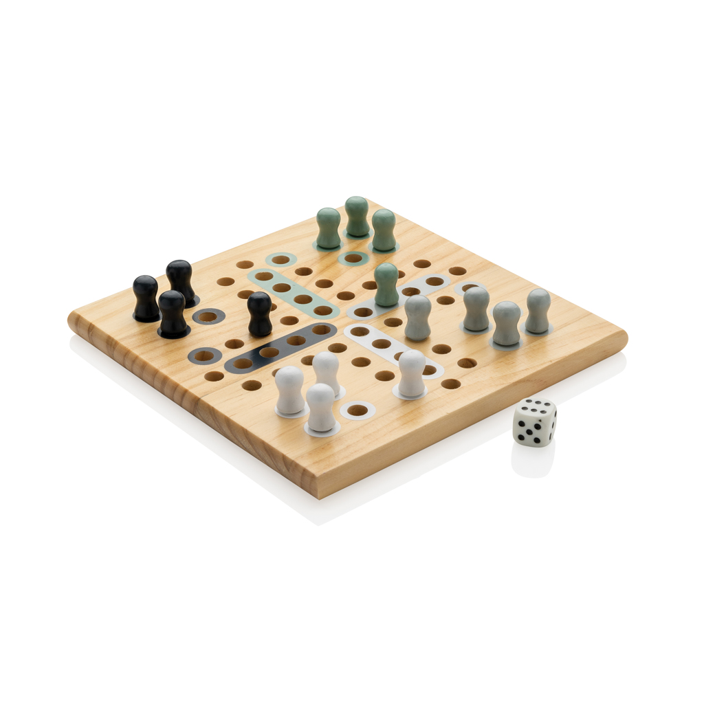 Juego personalizado Ludo madera Claire certificada FSC - Niños y Juegos - Regalo Promocional Personalizado - vista alternativa