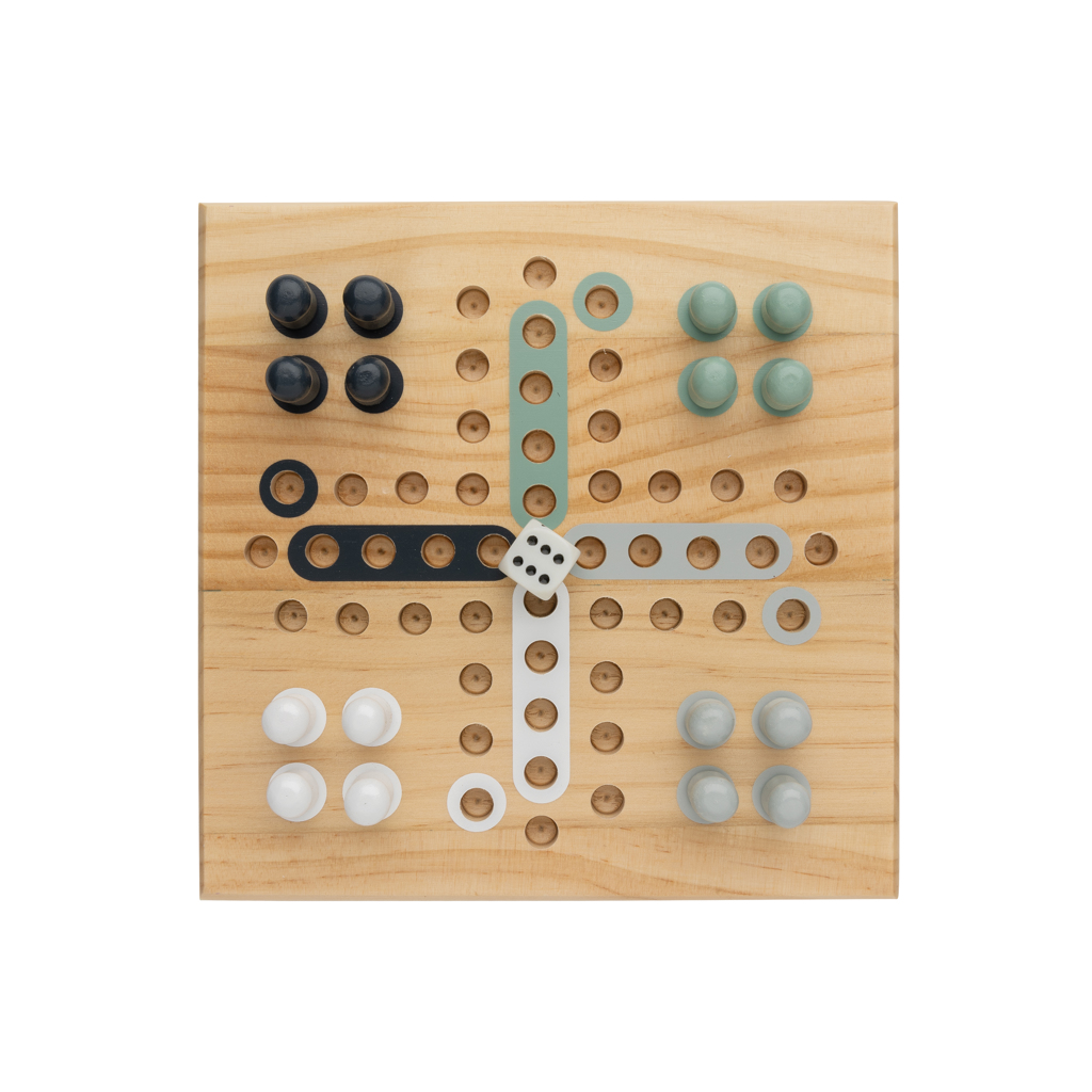 Juego personalizado Ludo madera Claire certificada FSC - Niños y Juegos - Regalo Promocional Personalizado - imagen 3