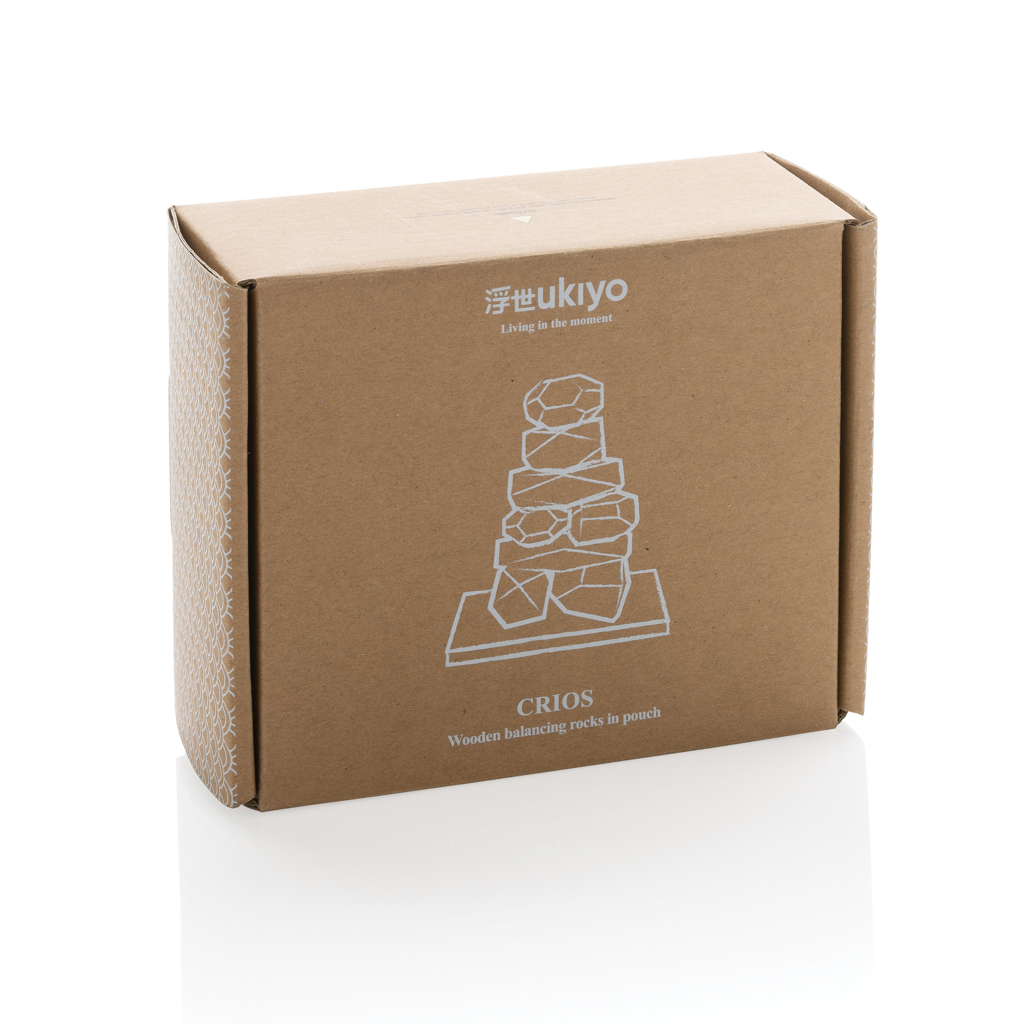 Piedras equilibrio personalizada madera Ukiyo Crios en bolsa reciclada - Niños y Juegos - Regalo Promocional Personalizado - imagen 8