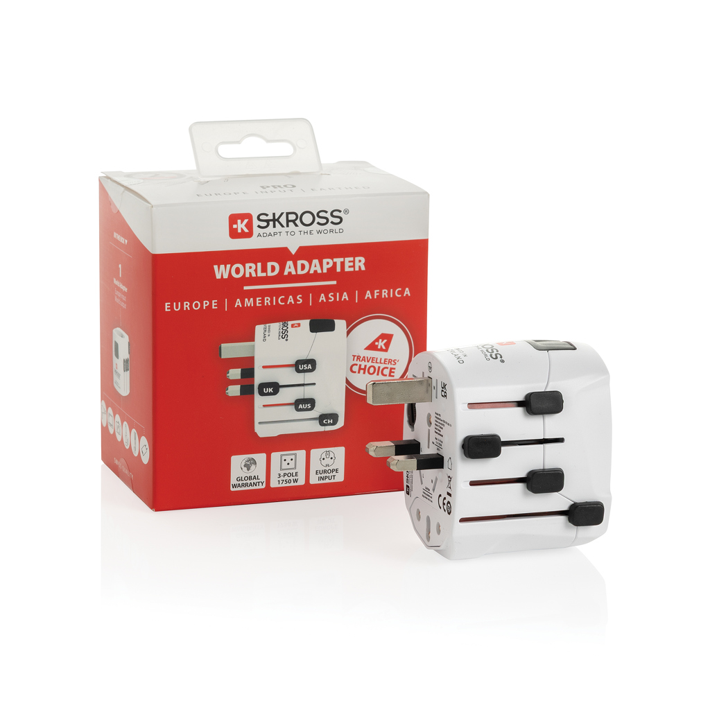 Adaptador viaje mundial personalizado SKROSS Pro 3 polos - Tecnología - Regalo Promocional Personalizado - imagen 7