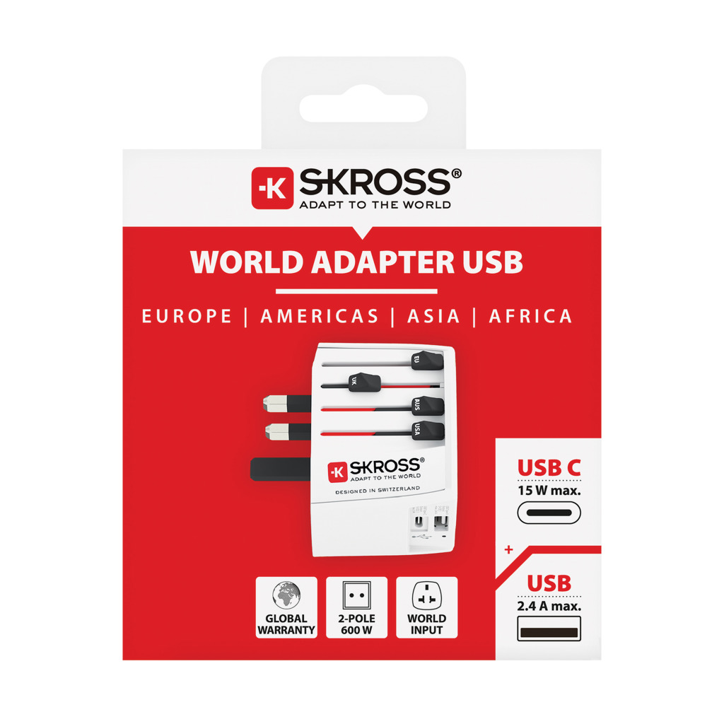 Adaptador viaje mundial personalizado SKROSS USB MUV con USB C - Tecnología - Regalo Promocional Personalizado - imagen 10