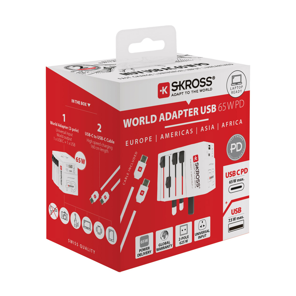Adaptador viaje mundial personalizado SKROSS MUV 65W PD con cable C USB - Tecnología - Regalo Promocional Personalizado - imagen 11
