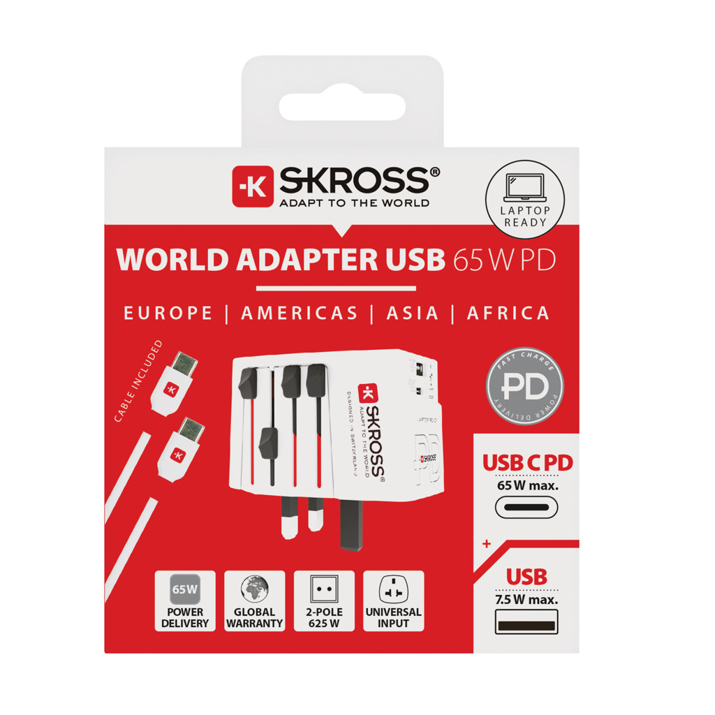 Adaptador viaje mundial personalizado SKROSS MUV 65W PD con cable C USB - Tecnología - Regalo Promocional Personalizado - imagen 12