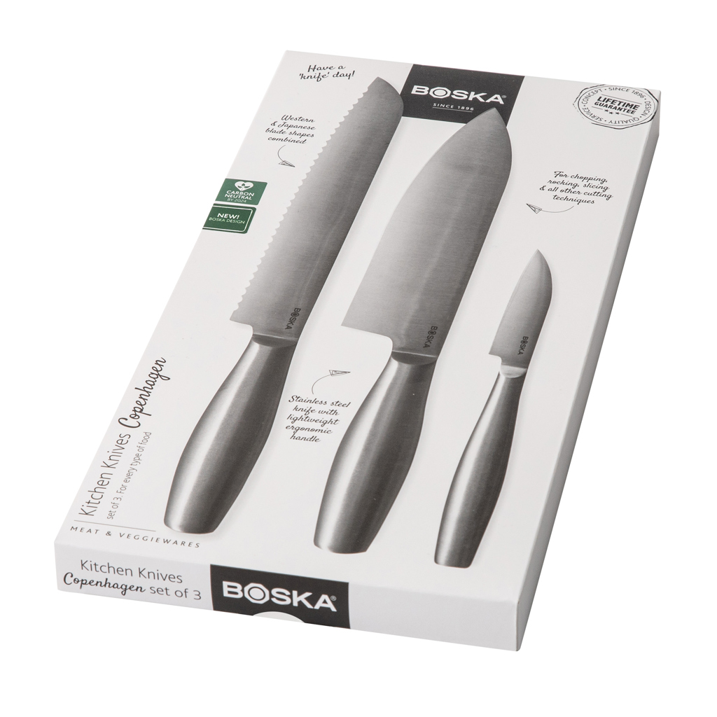 Set de Cuchillos de Cocina Copenhagen personalizado BOSKA 3 piezas - Otros accesorios cocina - Regalo Promocional Personalizado - imagen 9