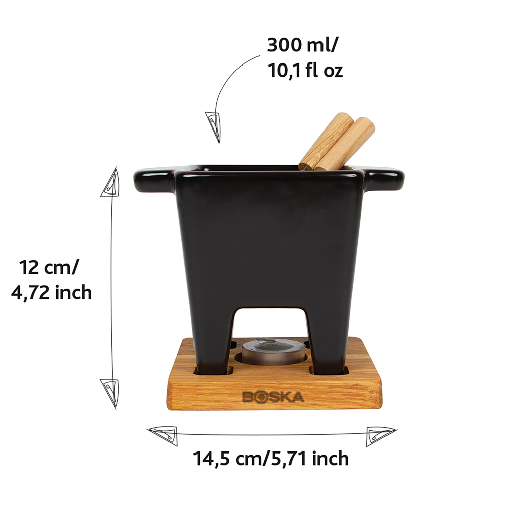 Fondue de Tapas personalizada Nero BOSKA 300ml - Otros accesorios cocina - Regalo Promocional Personalizado - imagen 4